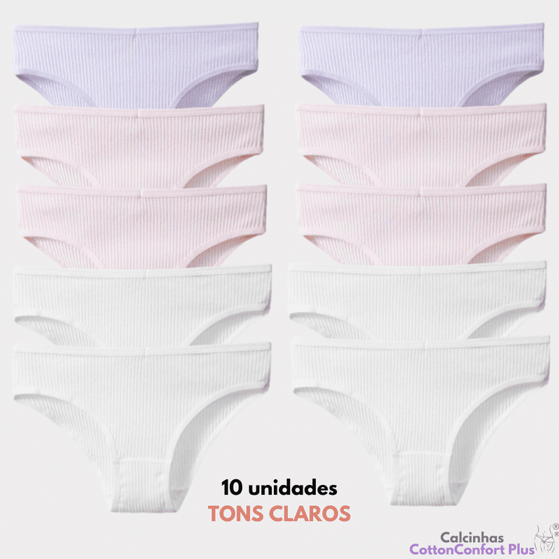 [OFERTA DE LANÇAMENTO COMPRE 5 LEVE 10] Calcinha CottonConfort Plus® -  [FRETE GRÁTIS]