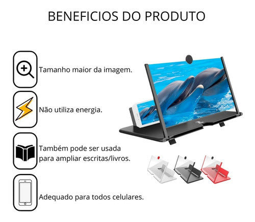 Lupa Ampliadora De Tela De Celular 14 Polegadas 3d