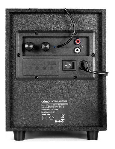 Caixa De Som Potente Soundbar Bluetooth Subwoofer Led Usb P2