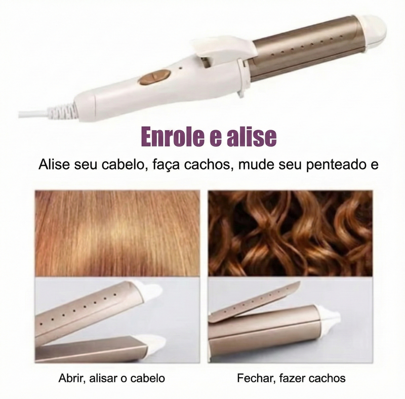 Modelador de Cachos e Alisador 2 em 1 — Bivolt