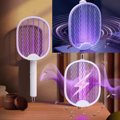 Raquete Elétrica para Mosquito com Repelente