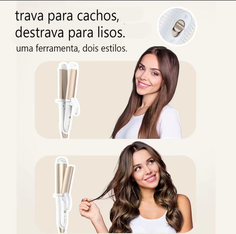 Modelador de Cachos e Alisador 2 em 1 — Bivolt