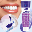 White 8 D Limpeza profunda para dentes mais brancos.
